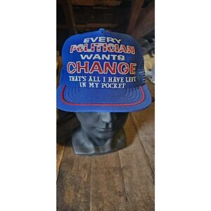 Politician Change Meme Joke trucker style vintage 1980s/1990s snapback hat